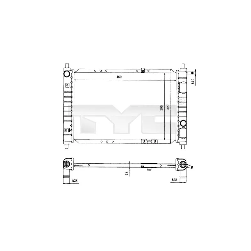 Radiateur, refroidissement du moteur TYC 706-0004