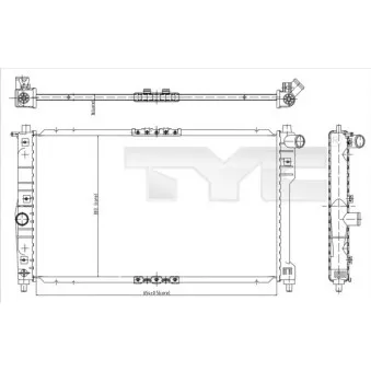 Radiateur, refroidissement du moteur TYC 706-0016