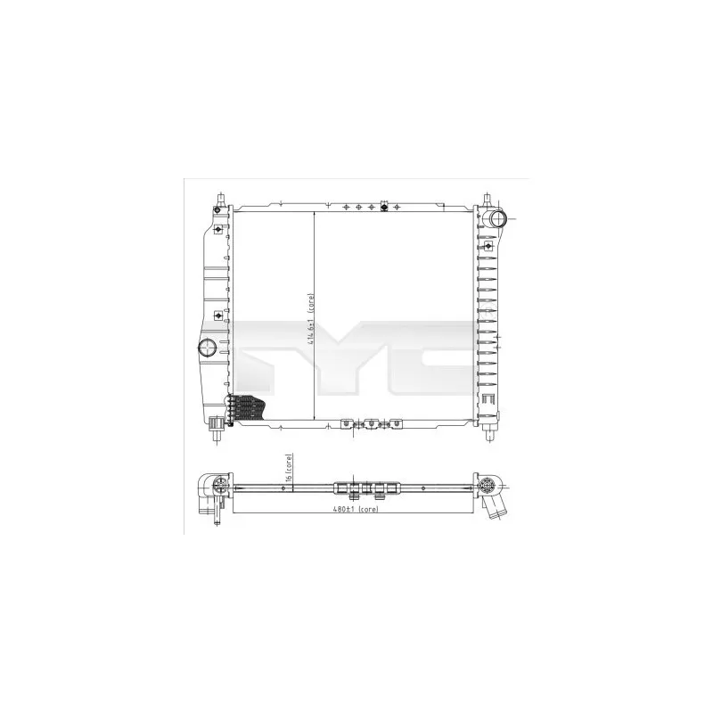 Radiateur, refroidissement du moteur TYC 706-0021