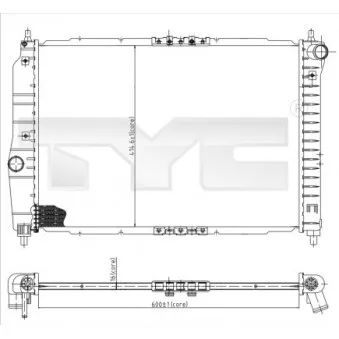 Radiateur, refroidissement du moteur TYC 706-0022