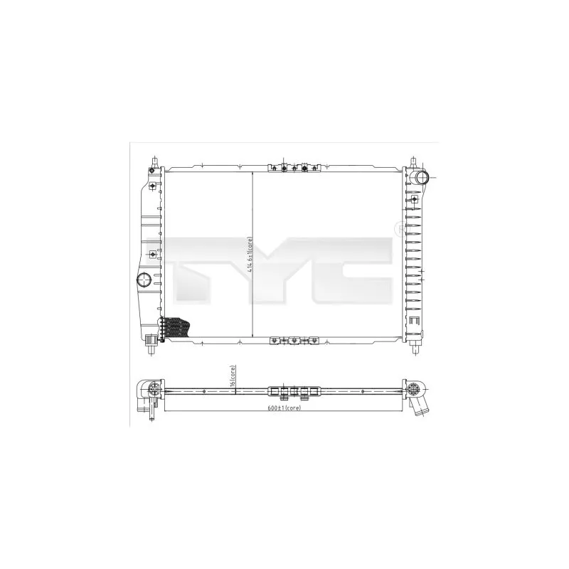 Radiateur, refroidissement du moteur TYC 706-0022