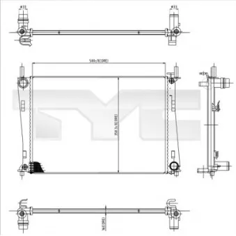 Radiateur, refroidissement du moteur TYC