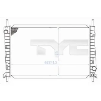 Radiateur, refroidissement du moteur TYC 710-0032