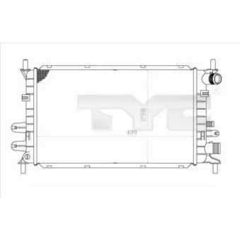 Radiateur, refroidissement du moteur TYC 710-0033
