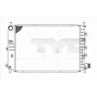 Radiateur, refroidissement du moteur TYC 710-0034