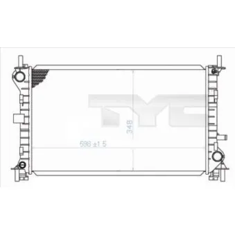 Radiateur, refroidissement du moteur TYC 710-0040