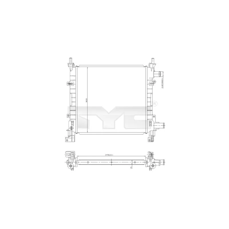 Radiateur, refroidissement du moteur TYC 710-0042