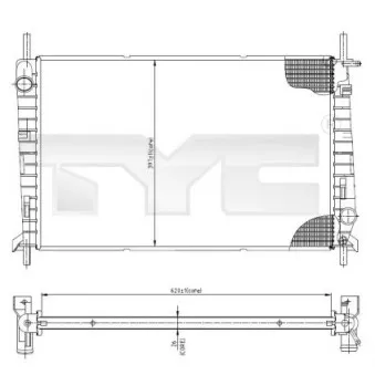 Radiateur, refroidissement du moteur TYC 710-0045