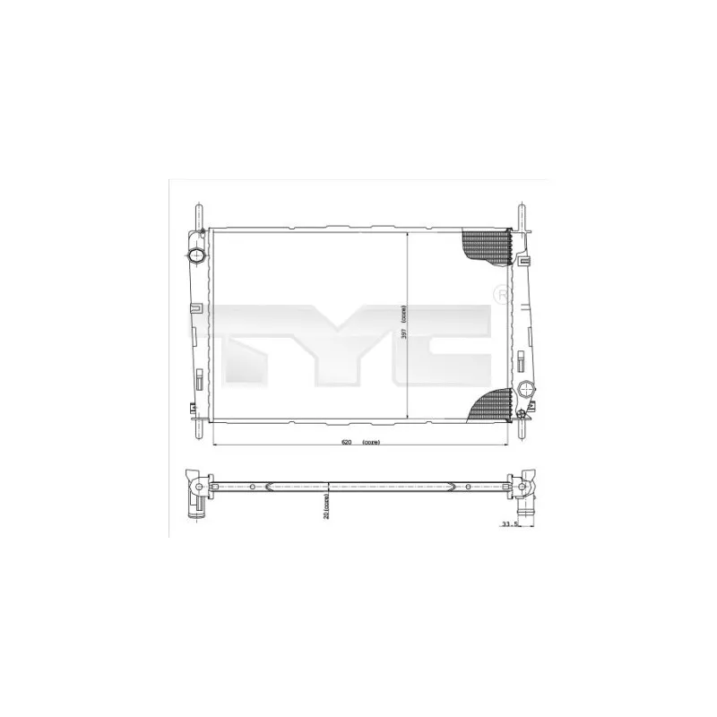 Radiateur, refroidissement du moteur TYC 710-0046