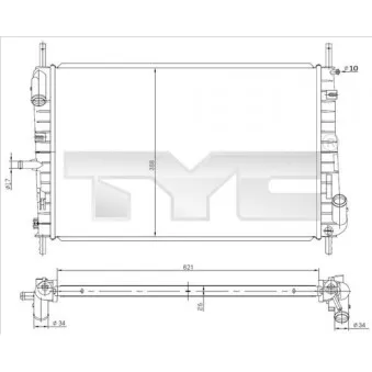 Radiateur, refroidissement du moteur TYC 710-0047