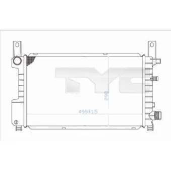 Radiateur, refroidissement du moteur TYC 710-0049