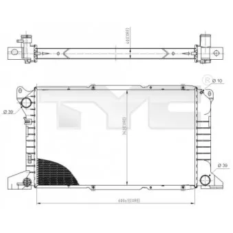 Radiateur, refroidissement du moteur TYC