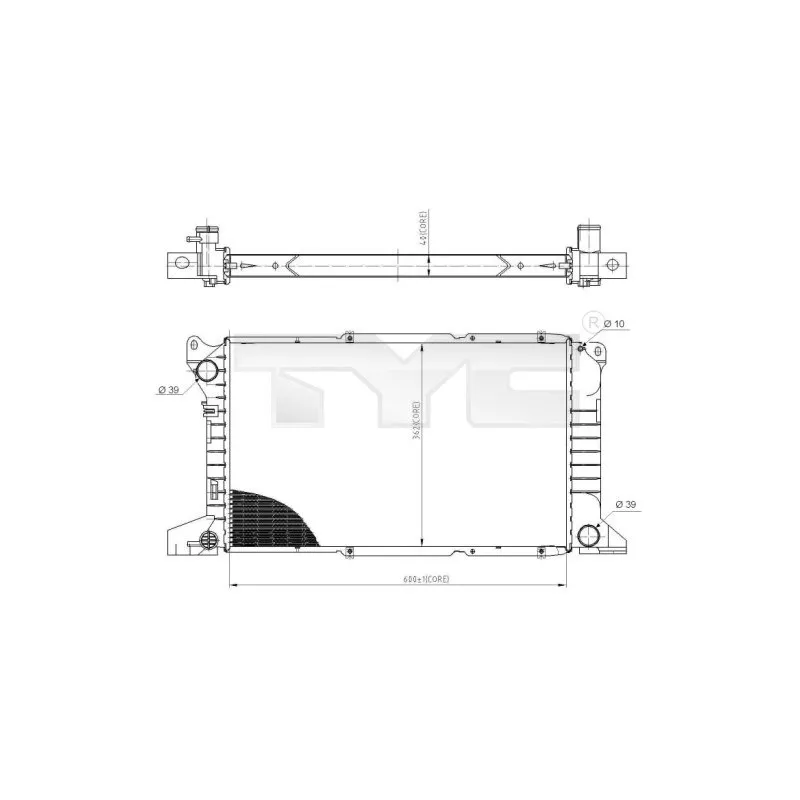 Radiateur, refroidissement du moteur TYC 710-0053
