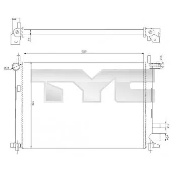 Radiateur, refroidissement du moteur TYC 710-0054
