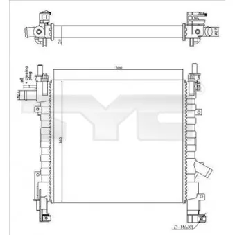 Radiateur, refroidissement du moteur TYC 710-0055-R