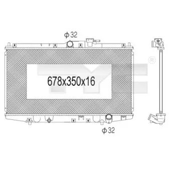 Radiateur, refroidissement du moteur TYC 712-1002