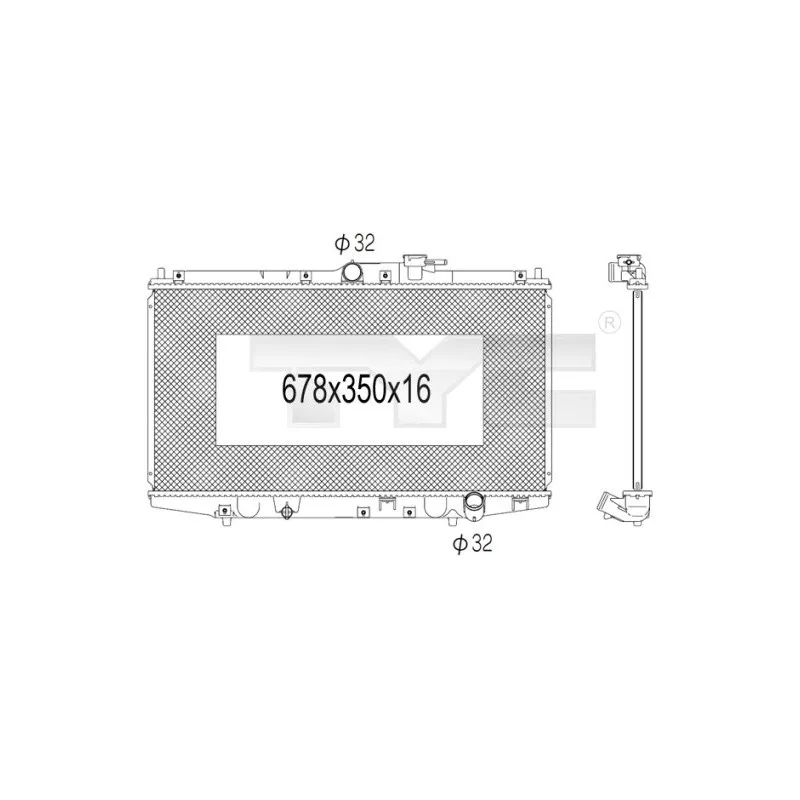 Radiateur, refroidissement du moteur TYC 712-1002