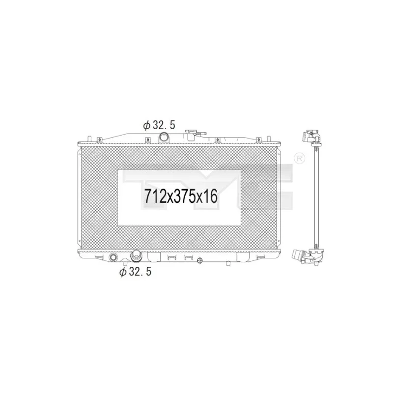 Radiateur, refroidissement du moteur TYC 712-1004