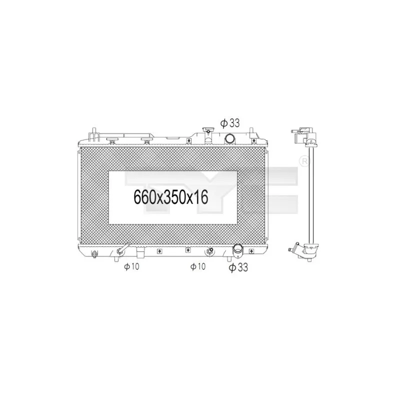 Radiateur, refroidissement du moteur TYC 712-1005