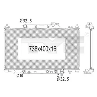 Radiateur, refroidissement du moteur TYC