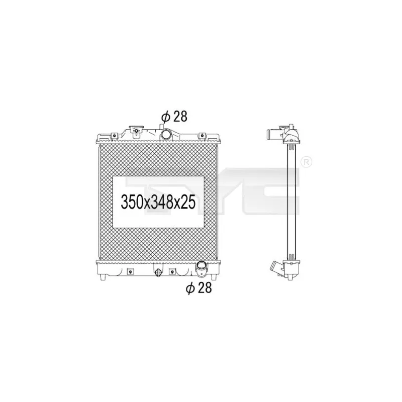 Radiateur, refroidissement du moteur TYC 712-1008