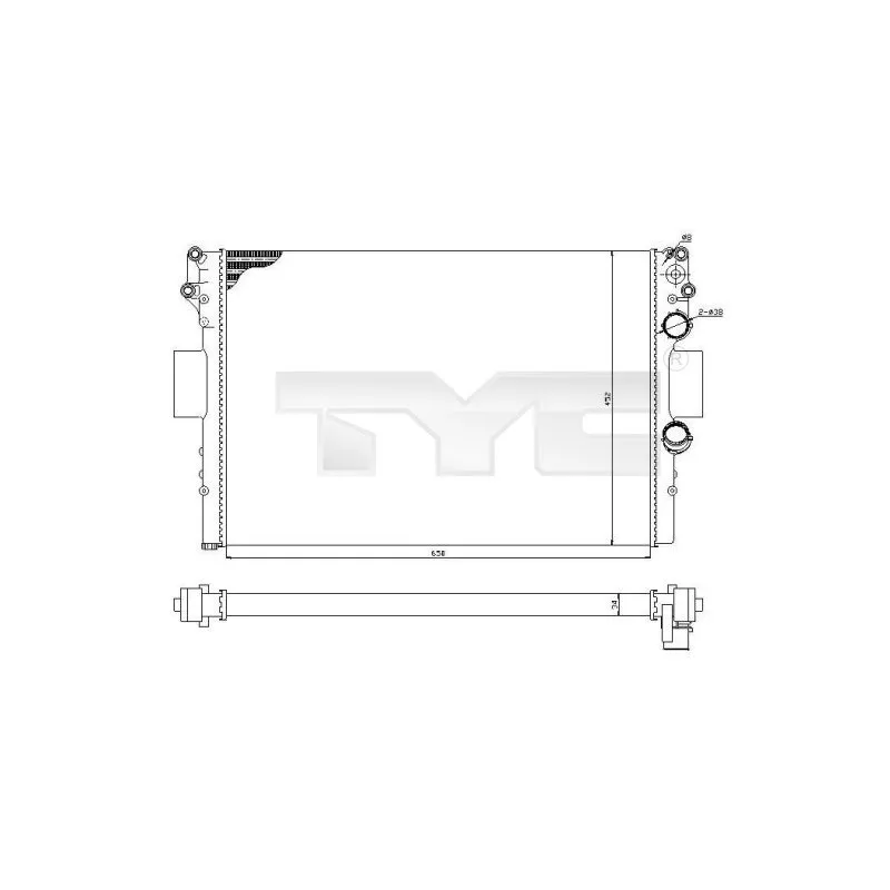 Radiateur, refroidissement du moteur TYC 715-0001-R