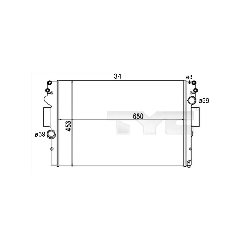 Radiateur, refroidissement du moteur TYC 715-0004-R