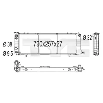 Radiateur, refroidissement du moteur TYC 716-1001