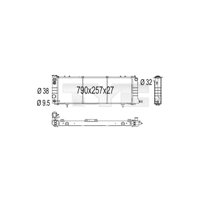 Radiateur, refroidissement du moteur TYC 716-1001