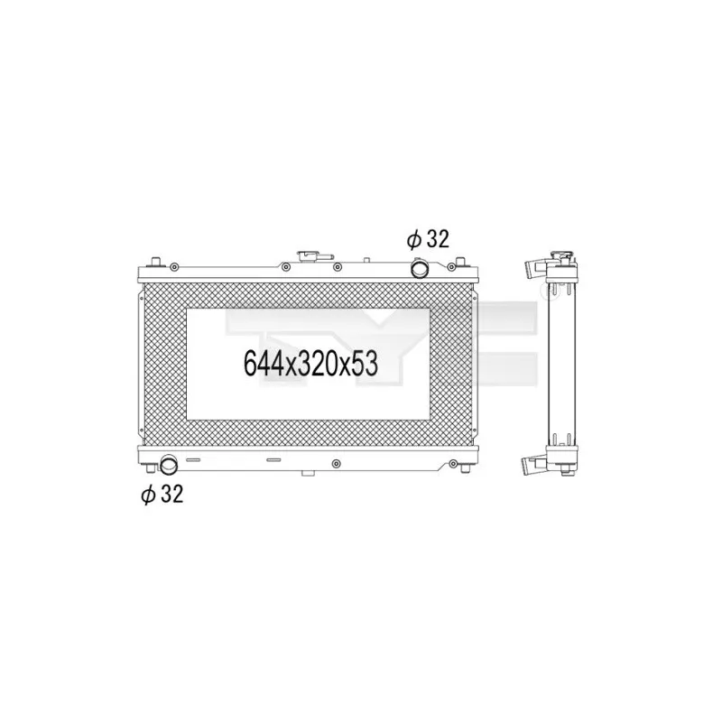 Radiateur, refroidissement du moteur TYC 720-1005