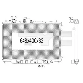 Radiateur, refroidissement du moteur TYC 720-1011
