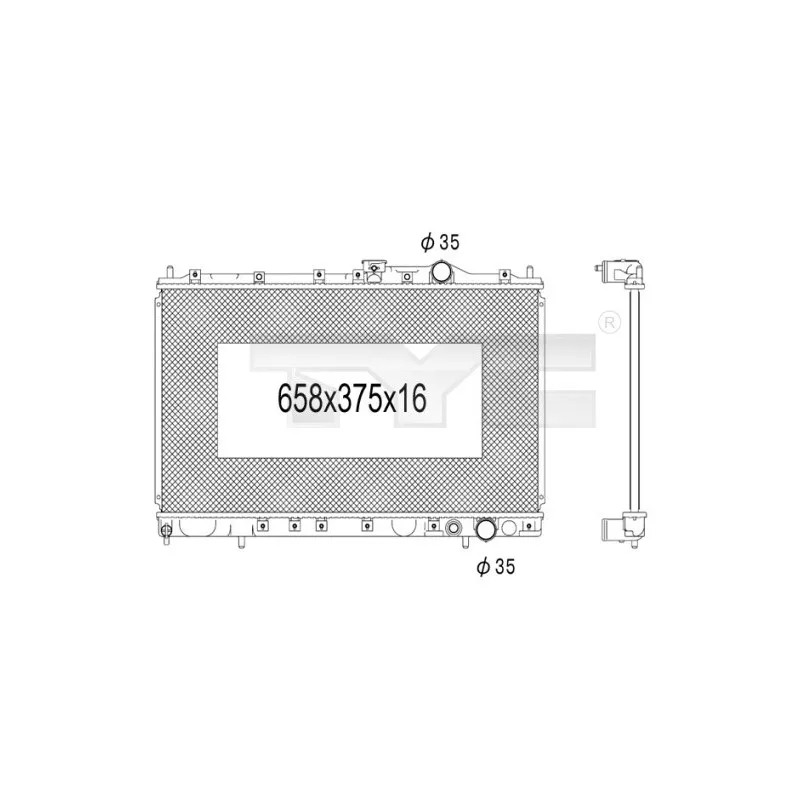 Radiateur, refroidissement du moteur TYC 723-1001