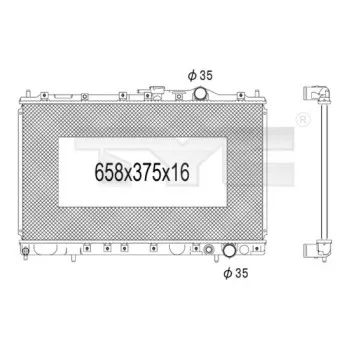 Radiateur, refroidissement du moteur TYC 723-1002