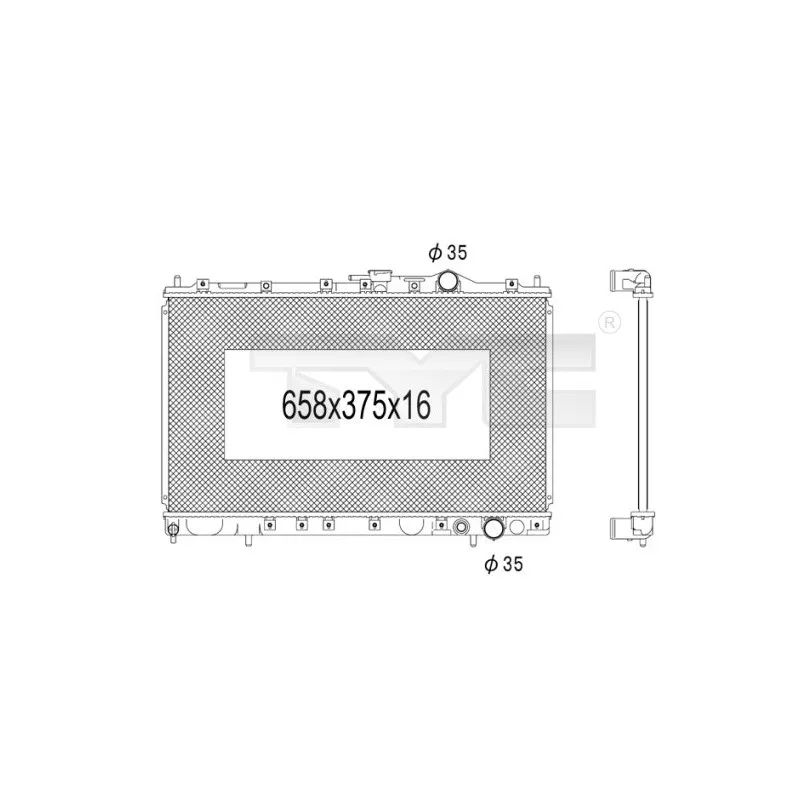 Radiateur, refroidissement du moteur TYC 723-1002
