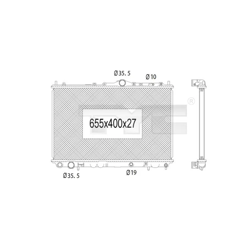Radiateur, refroidissement du moteur TYC 723-1004