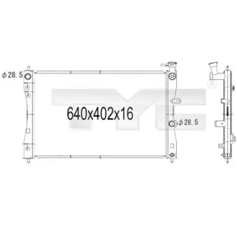 Radiateur, refroidissement du moteur TYC 723-1006