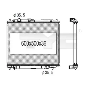 Radiateur, refroidissement du moteur TYC 723-1008
