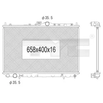 Radiateur, refroidissement du moteur TYC 723-1010