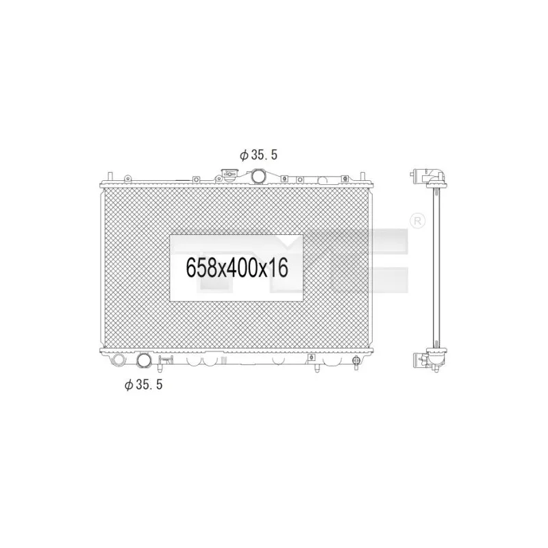 Radiateur, refroidissement du moteur TYC 723-1010