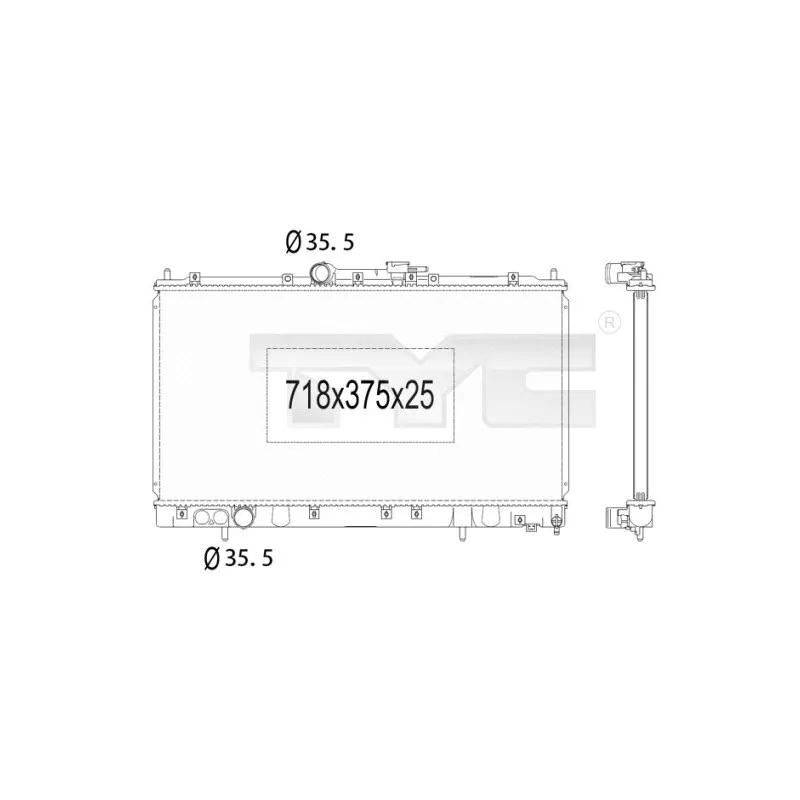 Radiateur, refroidissement du moteur TYC 723-1011