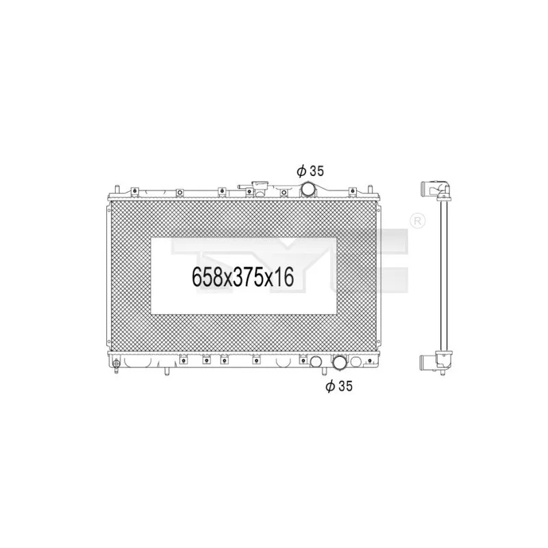Radiateur, refroidissement du moteur TYC 723-1012