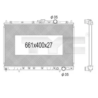 Radiateur, refroidissement du moteur TYC 723-1014