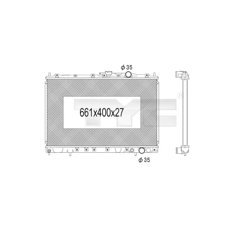 Radiateur, refroidissement du moteur TYC 723-1014