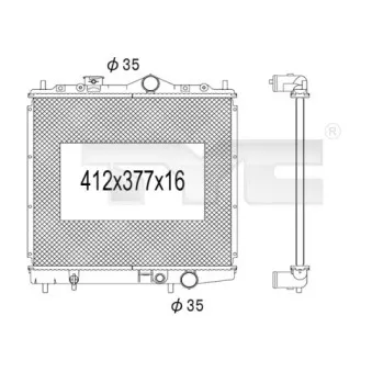 Radiateur, refroidissement du moteur TYC 723-1015