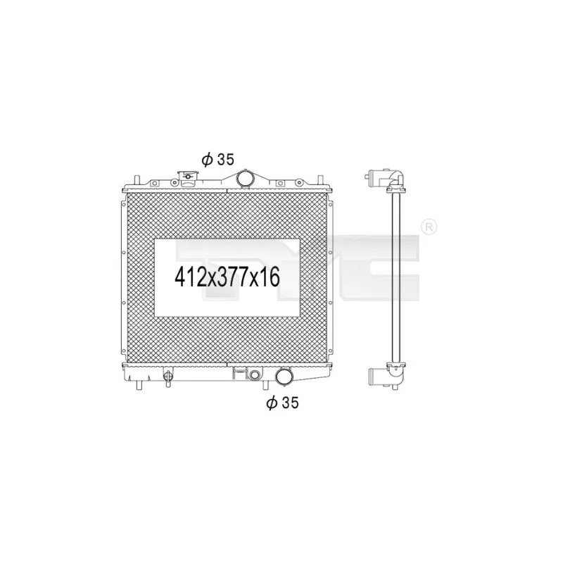 Radiateur, refroidissement du moteur TYC 723-1015