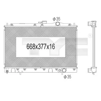 Radiateur, refroidissement du moteur TYC 723-1016