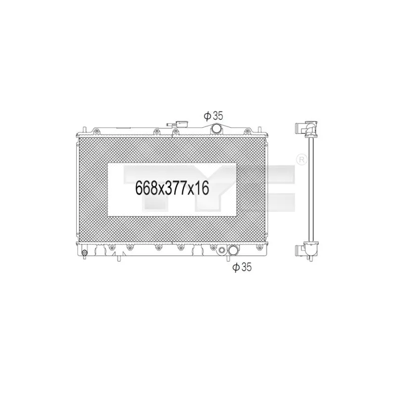 Radiateur, refroidissement du moteur TYC 723-1016