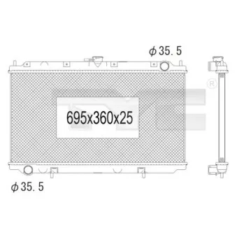 Radiateur, refroidissement du moteur TYC