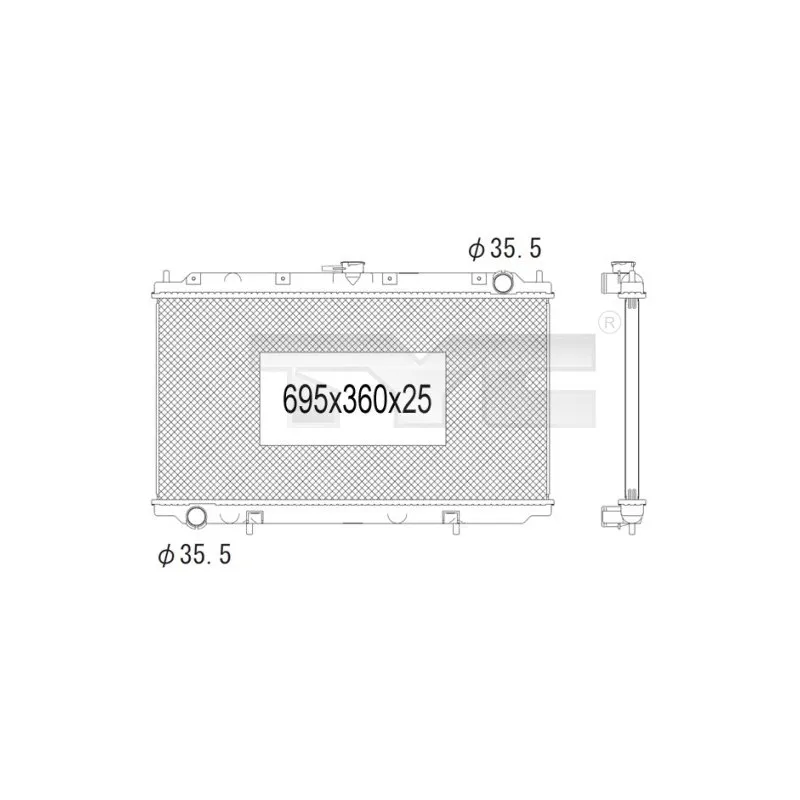 Radiateur, refroidissement du moteur TYC 724-1003