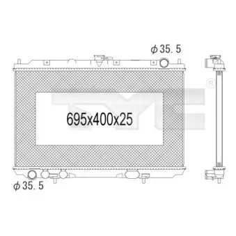 Radiateur, refroidissement du moteur TYC 724-1010
